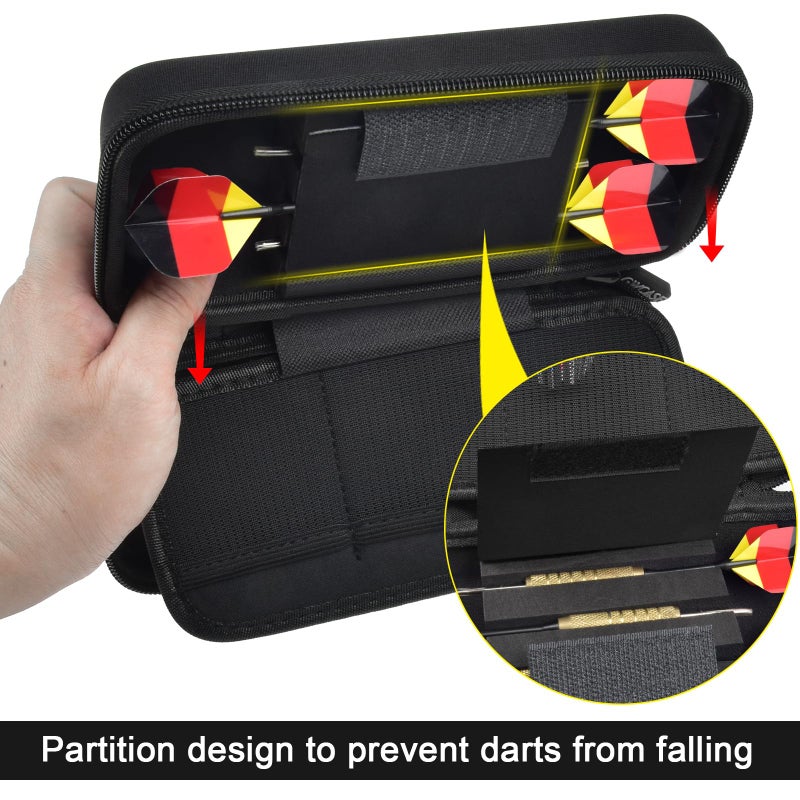 GWCASE Case for 6 Steel and Soft Tip Darts, Darts Carrying Storage Holder Fits for Dart Tips, Shafts and Flights and Extra Accessories (Box Only) - Image 5